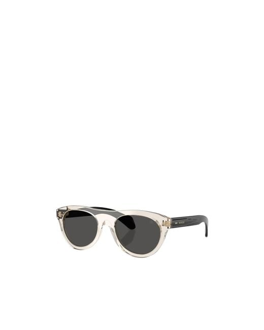 Moncler Metallic Eyewear Oval Frame Sunglasses for men