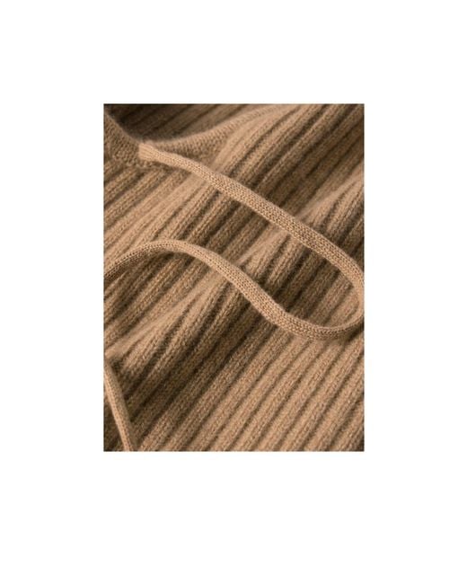 Yves Salomon Natural Ribbed Cashmere Snood