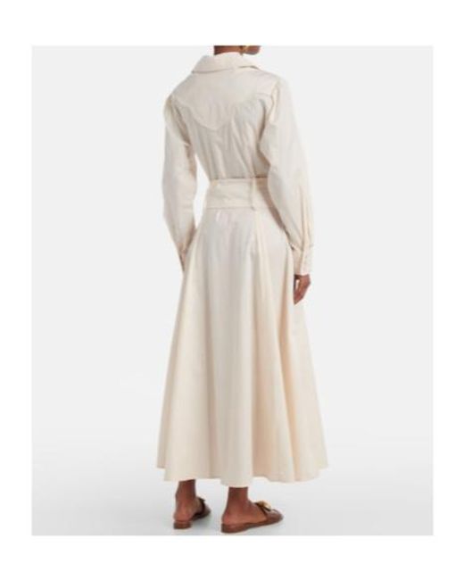 Johanna Ortiz White Vela De Cruz Cotton-Blend Poplin Wrap Dress