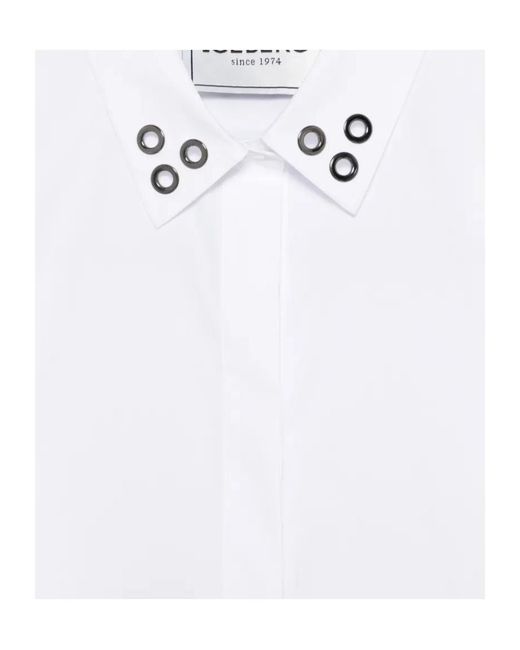 Iceberg White Eyelet-Detail Shirt