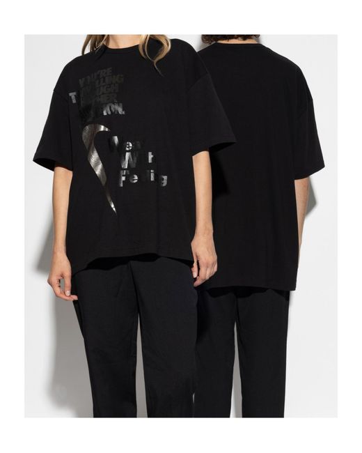 Comme des Garçons Black Printed T-Shirt for men