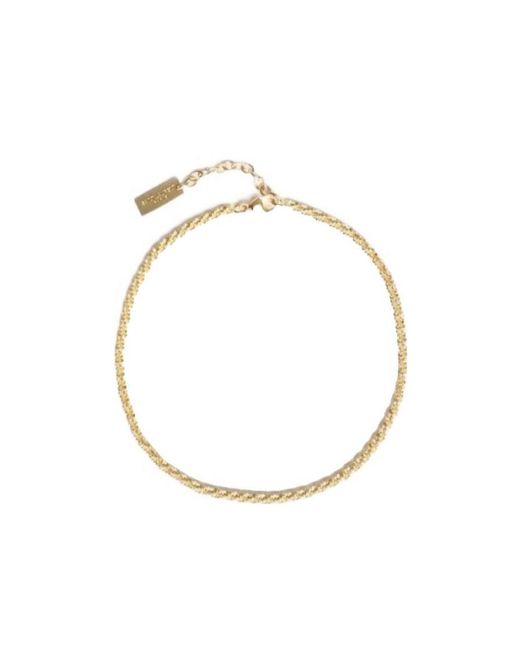 Saint Laurent Metallic Small Faceted Cable-Chain Bracelet