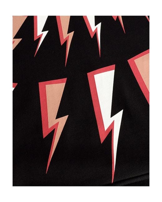 Neil Barrett Black Lightning Printed Hooded Sweater for men