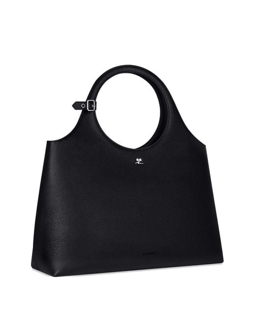 Courreges Black Courrèges Holy Day Logo Detailed Shoulder Bag