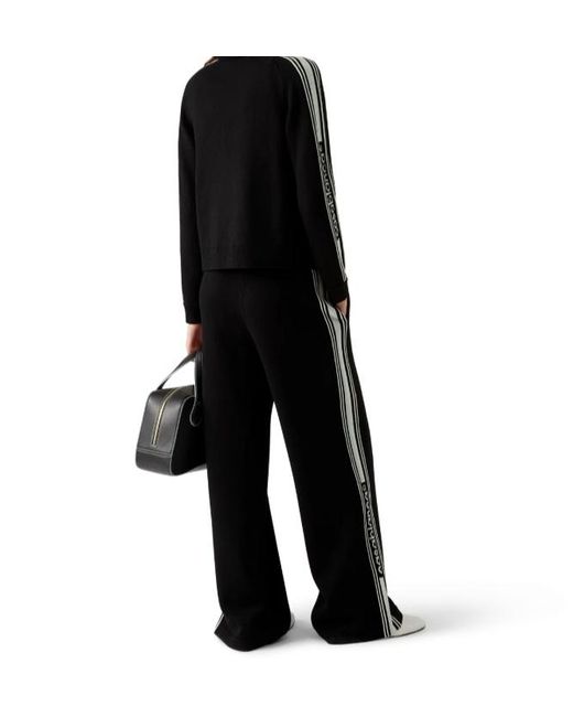 Casablanca Black Logo Patch Straight-Leg Track Pants