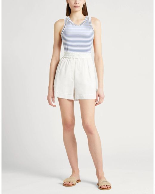Brunello Cucinelli Blue Striped Sleeveless Top