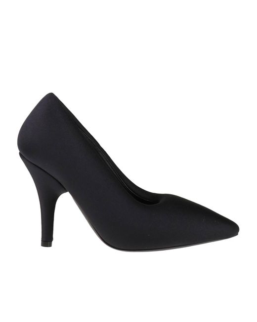 Balenciaga Blue Minimalist Solid-Color Stiletto High Heels