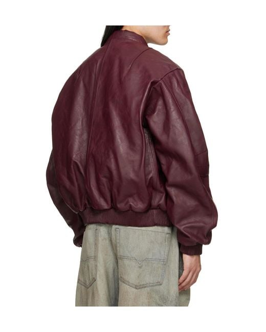 424 Red Pilot Leather Jacket for men