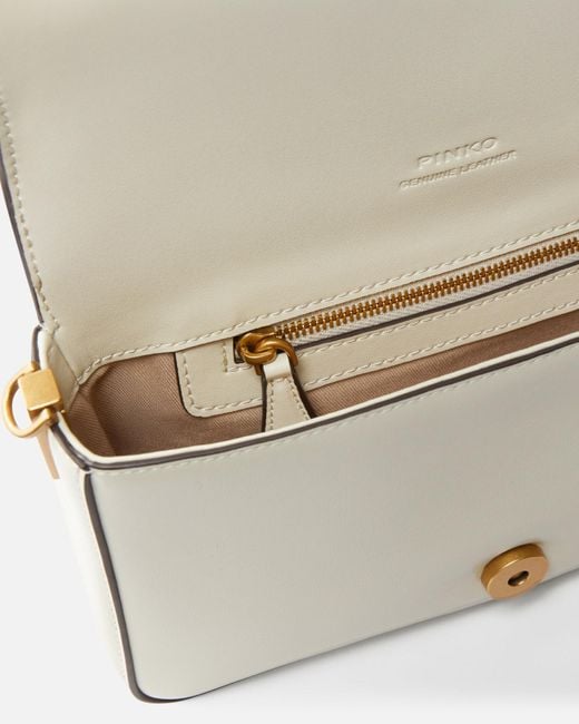 Pinko Natural Mini Love Bag Slouchy Shoulder Bag