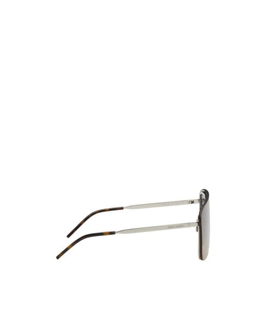 Saint Laurent Blue Eyewear Oversized Frame Sunglasses
