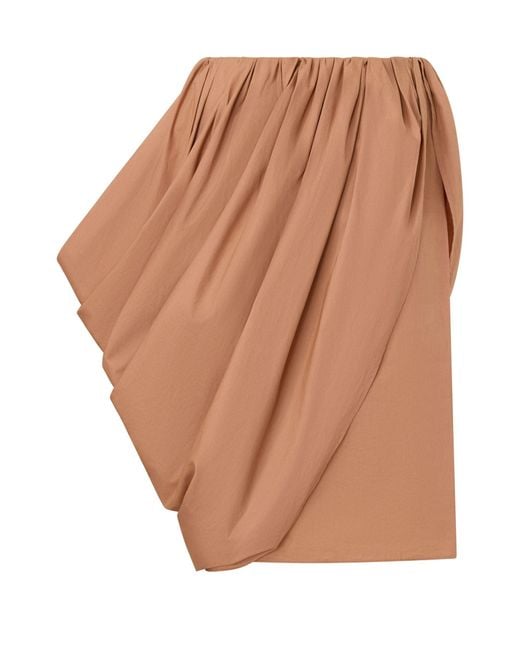 Chloé Brown Pleated Midi Dress