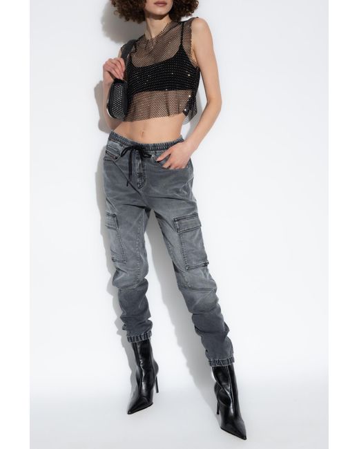 DIESEL Blue 2051 D-Ursy Mid-Rise Slim-Leg Jeans