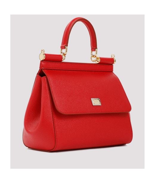 Dolce & Gabbana Red Medium Sicily Handbag