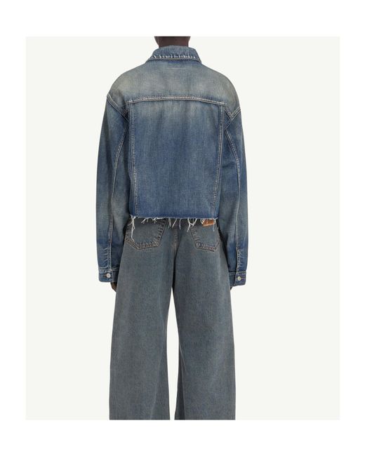 MM6 by Maison Margiela Blue Button-Up Denim Jacket