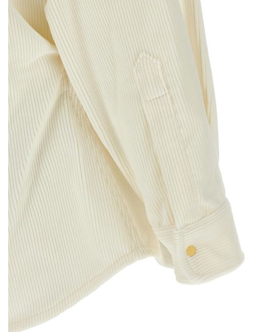DARKPARK White Anne Corduroy Tailored Shirt