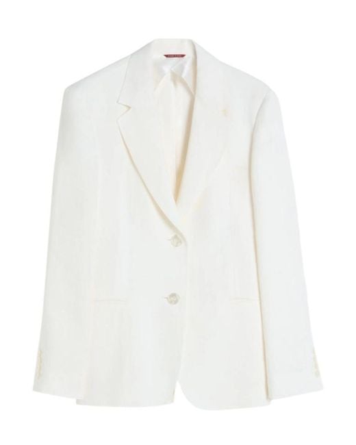 Max Mara White Studio Bello Single-Breasted Blazer