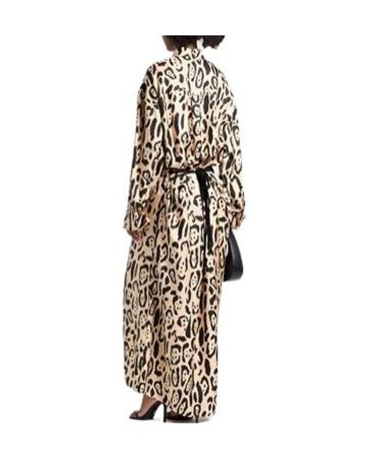 Sportmax White Leopard Print Shirt Dress