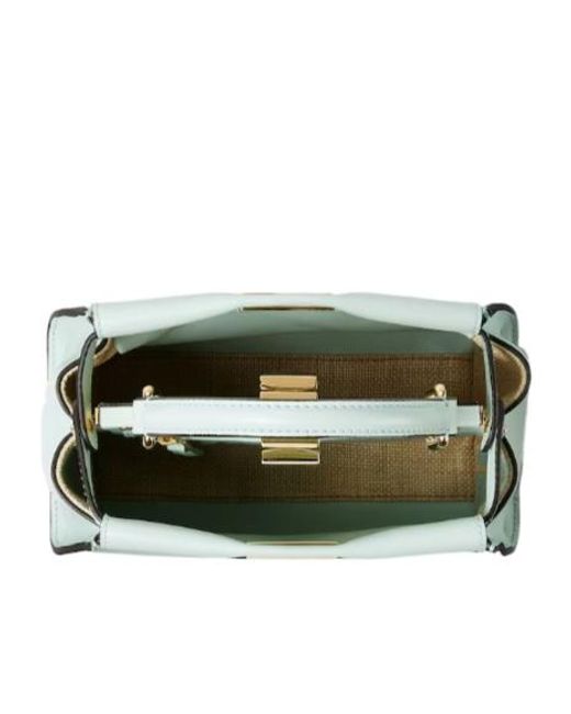 Fendi Green Peekaboo Leather Shoulder Bag