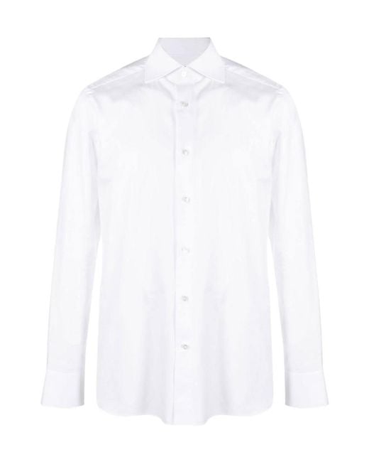 Zegna White Classic Buttoned Shirt for men
