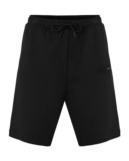 Boss Black Solid Color Shorts for men