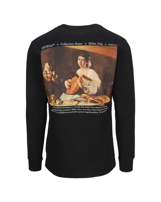 Off-White c/o Virgil Abloh Black Caravaggio Painting Long-Sleeve T-Shirt for men