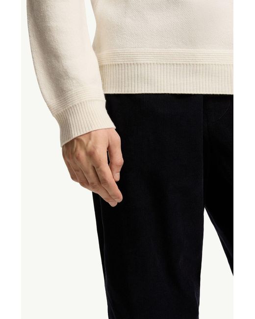 Moncler White Wool Sweater for men
