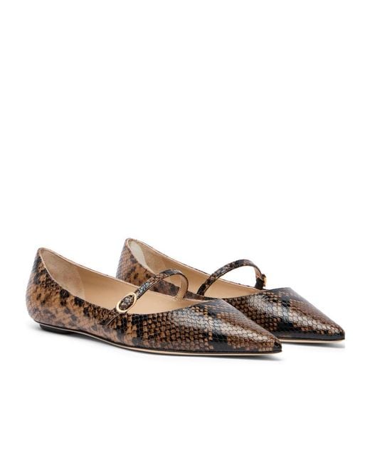 Stuart Weitzman Brown Emilia Mary Jane Flat