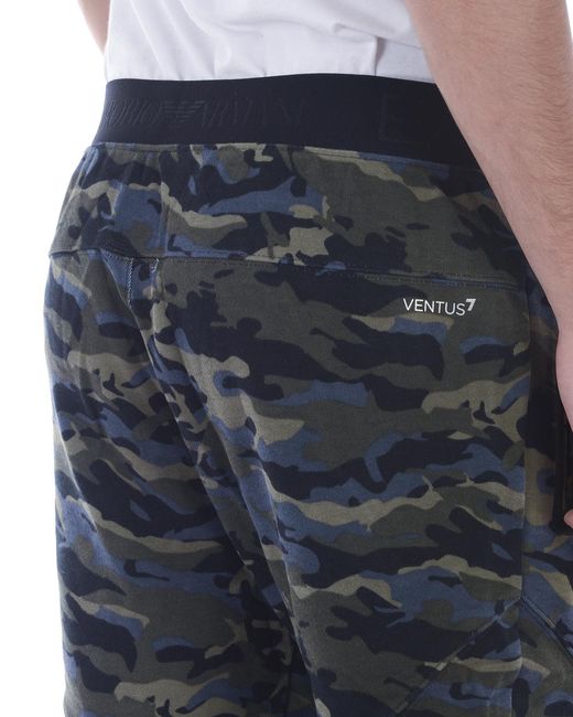 EA7 Blue Logo Sweatpants for men