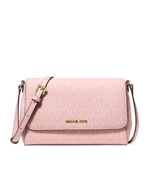 Michael Kors Pink Medium Logo Convertible Crossbody Bag