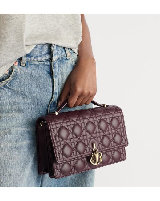 Dior Purple Flap Shoulder Bag