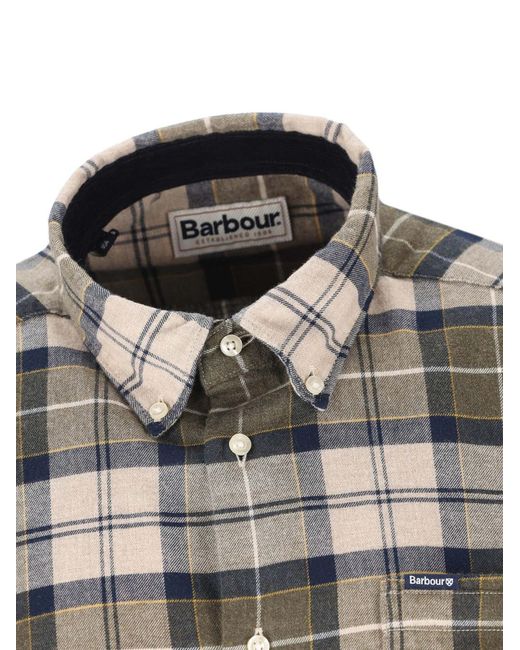 Barbour Gray Fortrose Tailored Long-Sleeved Shirt for men