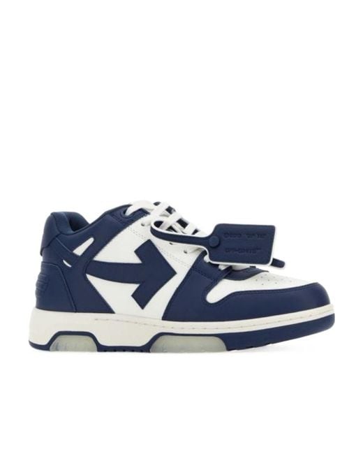 Off-White c/o Virgil Abloh Blue Out Of Office Leather Sneakers for men
