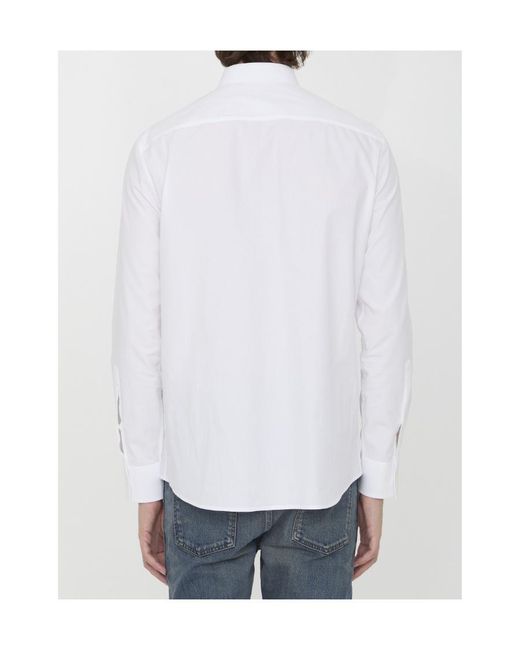 Valentino White Buttoned Long-Sleeved Shirt for men