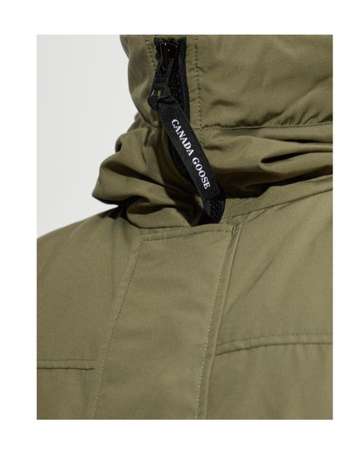 Canada Goose Green Langford Long-Sleeve Hooded Down Jacket for men