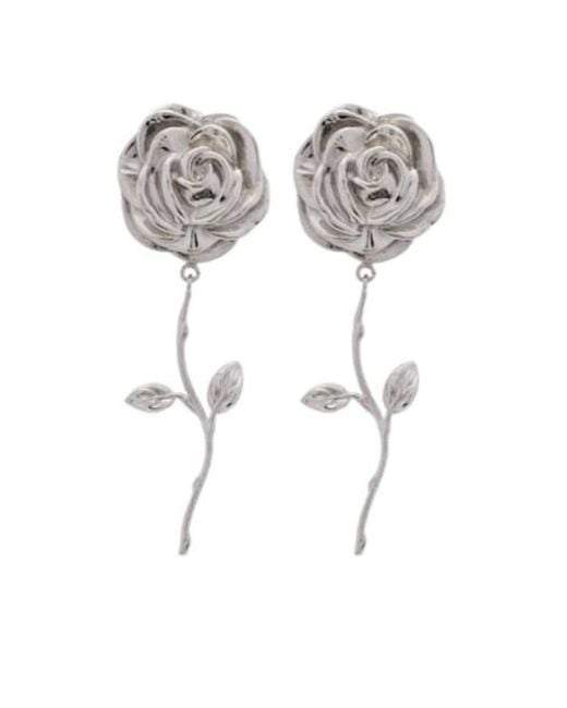 Magda Butrym Metallic Flower-Shaped Earrings