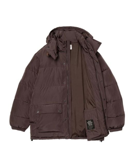 Carhartt Brown Button Hooded Jacket for men