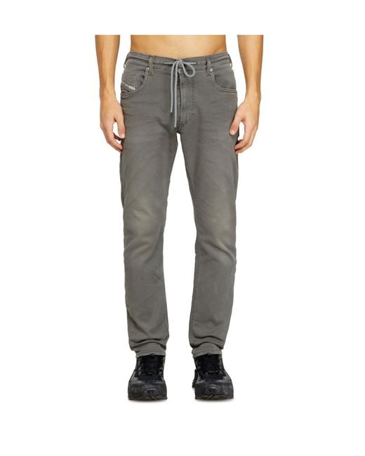 DIESEL Gray Belt Loop Jeans for men