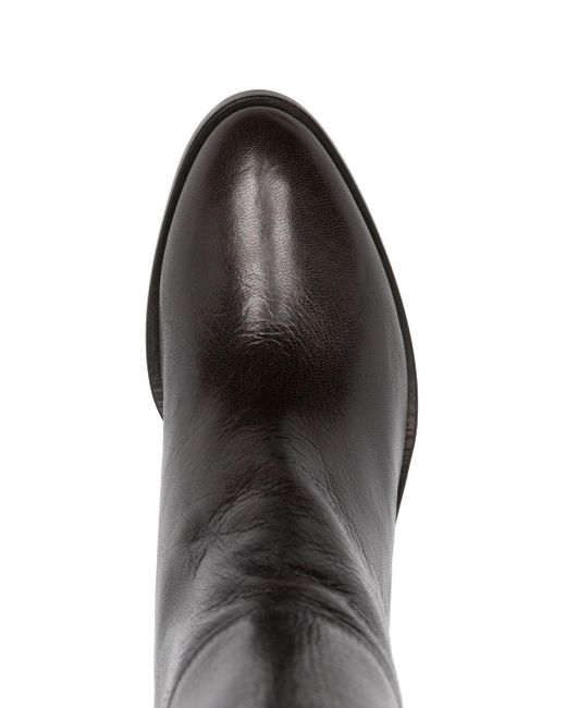 P.A.R.O.S.H. Black Knee-High Pull-On Boots