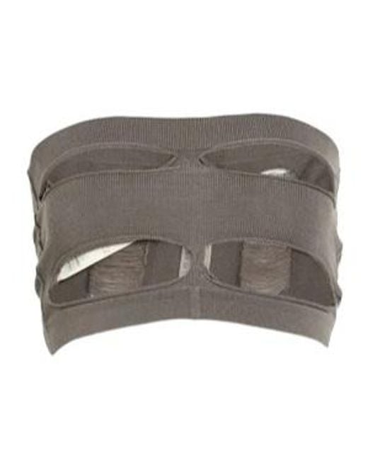 Rick Owens Gray Strapless Top