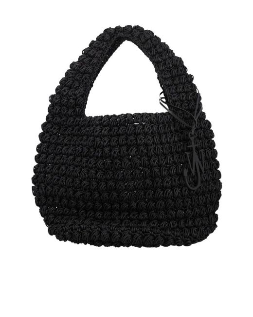 J.W. Anderson Black Popcorn Large Basket Bag