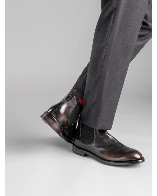 Officine Creative Black Temple Chelsea Boots for men