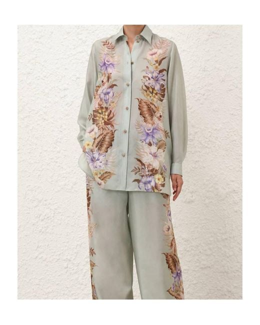Zimmermann White Coco Relaxed Shirt
