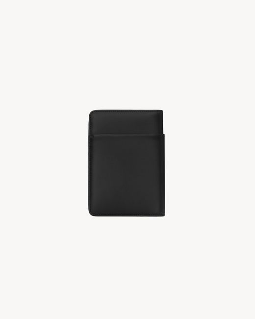 Saint Laurent Black Logo Passport Holder for men