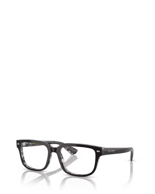 Dolce & Gabbana White Eyewear Square Frame Glasses