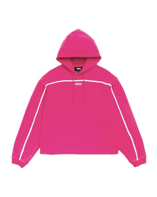 Stussy Pink Oval Pullover Hoodie for men