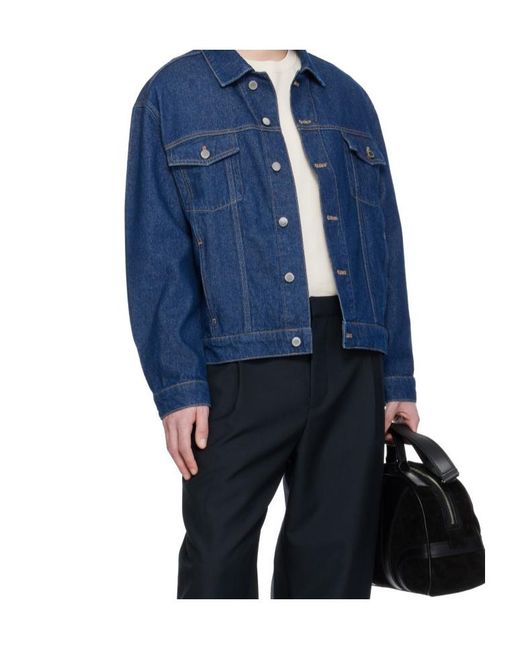 Maison Kitsuné Blue Denim Trucker Jacket for men