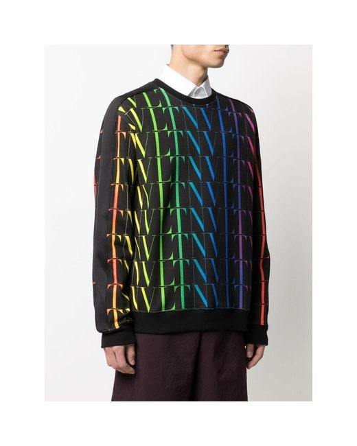 Valentino Blue Vltn Crew-Neck Sweatshirt for men