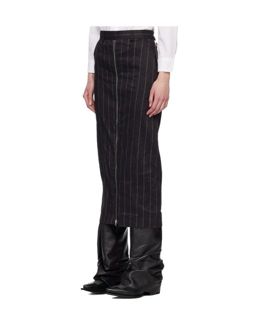 R13 Blue Front Zipper Trousers