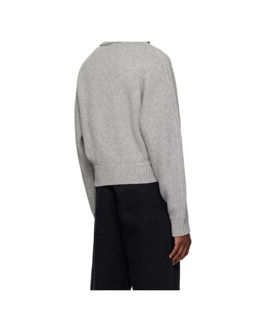 Entire studios Gray Marla Ribbed Bomber Jacket for men