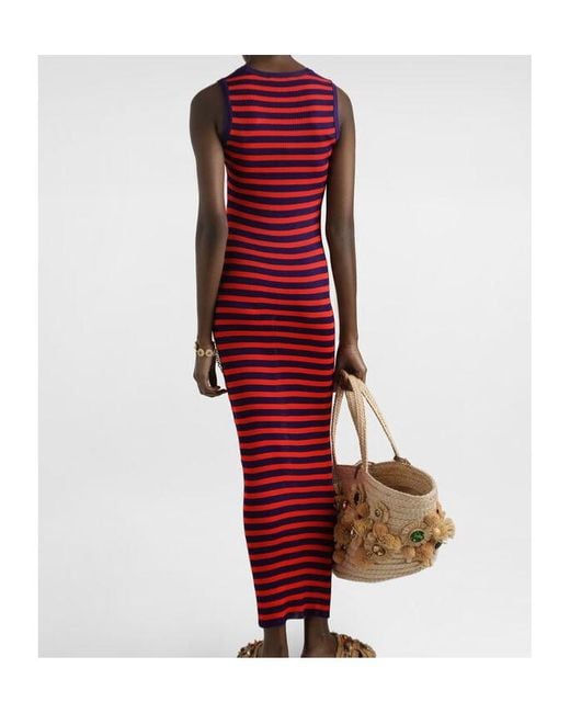 Dolce & Gabbana Red Ribbed Dress